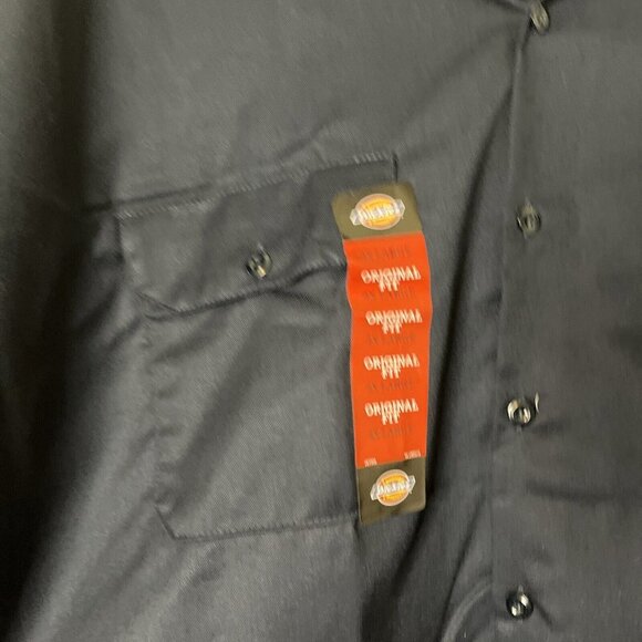 Dickies Men's Short Sleeve Work Shirt Blue/Black New W/O Tags 4XL - Picture 7 of 14